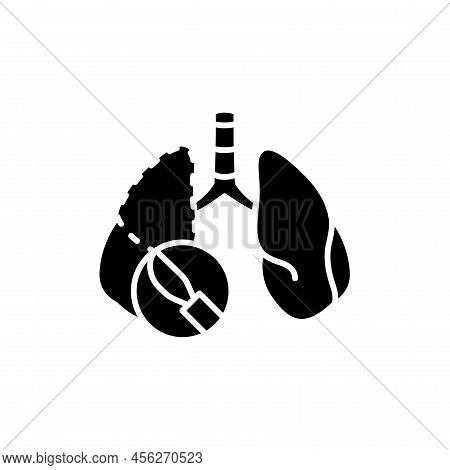 Resection Of The Lungs Line Icon. Isolated Vector Element.