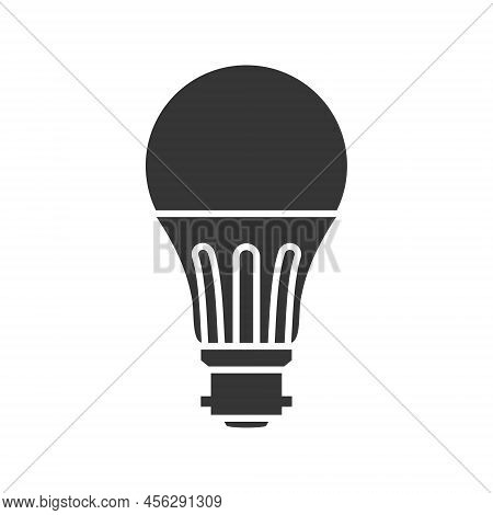 Led Light Lamp Bulb Vector Filled Silhouette Icon