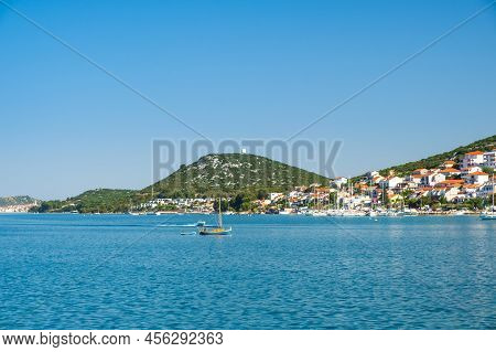 Coastal Town Tisno On Murter Island In Dalmatia, Croatia