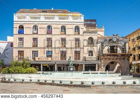 Ciudad Real,spain - May 26,2022 - View At The Mayor Square Of Ciudad Real. Ciudad Real Is A Municipa
