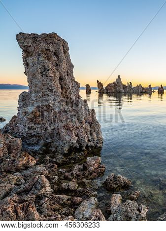 Mono Lake Is A Salty Alkaline Lake In Mono County, California, United States Of America. It Has An A