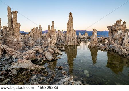 Mono Lake Is A Salty Alkaline Lake In Mono County, California, United States Of America. It Has An A
