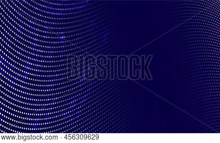 Prinblue Background Abstract With Wave, White, Pink Glow Dot Blending.