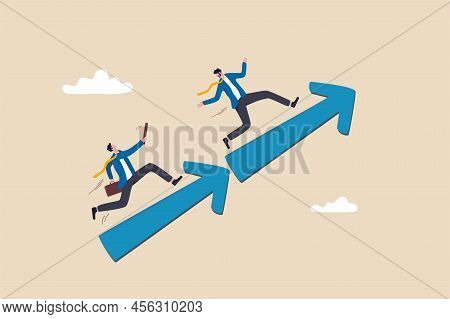 Partnership Or Teamwork For Business Success, Growth Or Team Achievement, Cooperation Or Team Collab
