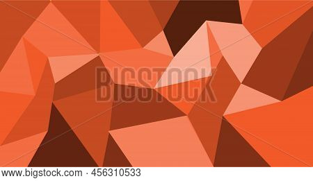 An Orange Polygon Illustration Consisting Of Triangles Geometric Background With Gradients
