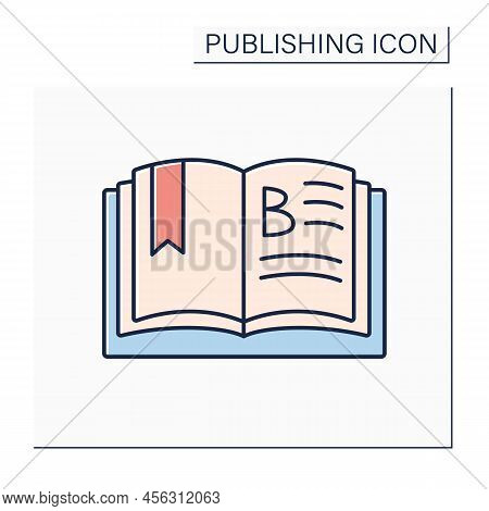 Chapter Color Icon. Main Division Of Book.separate Parts Into Which Book Is Divided. Chapter With Nu