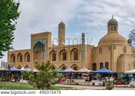 April 14, 2021 - Namangan, Uzbekistan: One Of The Main City Attractions Madrasah Mulla Kirgiz In Nam