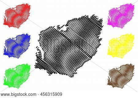 Frei Island (kingdom Of Norway) Map Vector Illustration, Scribble Sketch Frei Map