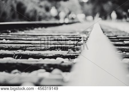 Railroad In The Former Concentration Camp In Westerbork, Netherlands