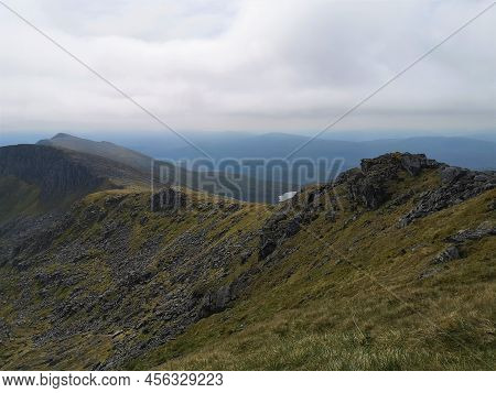 A View Of The Rugged And Remote Mountains Of Gleouraich And Spidean Mialach Above Loch Quoich In The