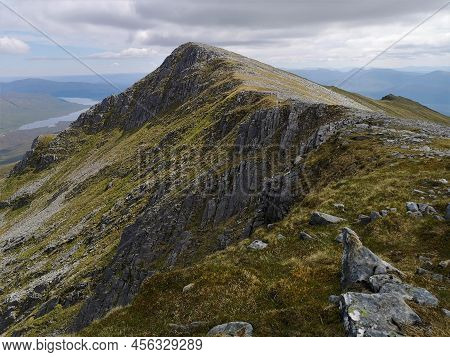 A View Of The Rugged And Remote Mountains Of Gleouraich And Spidean Mialach Above Loch Quoich In The