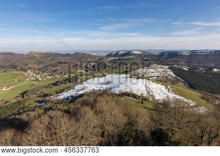 Atxabal Mountaind And Surrounding Area Near Murgia (basque Country)