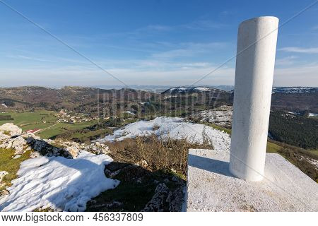 Atxabal Mountaind And Surrounding Area Near Murgia (basque Country)