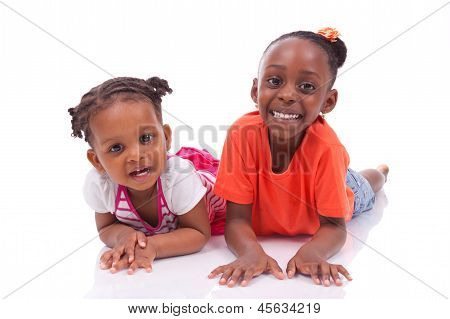 Sød lille African American Girl - sort børn