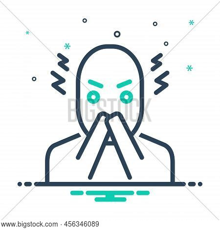 Mix Icon For Fears Phobia Ashamed Dread Terror Apprehension Misgiving Anxiety Problem