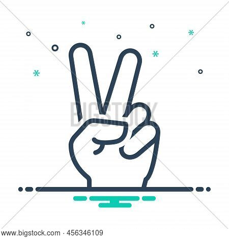 Mix Icon For Twice Double Doubly Gesture Finger Victory Achievement Lucky Peace
