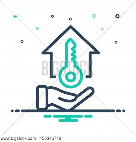 Mix Icon For Ownership Proprietorship Holding Property Takeover Landlord