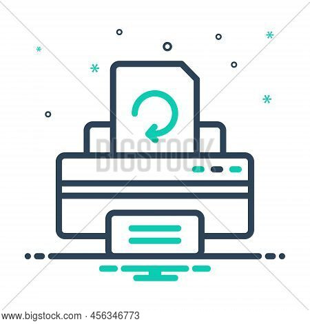 Mix Icon For Reprints Reimression Duplicate Machine Fax Facsimile