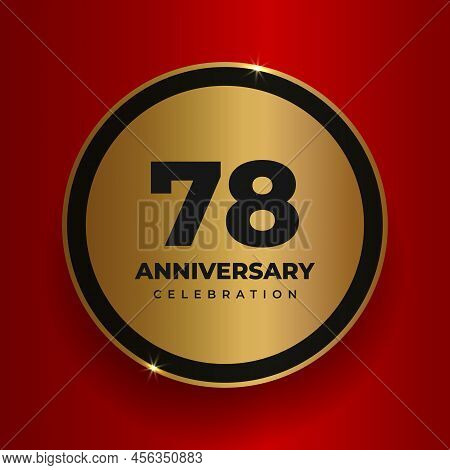 78 Years Anniversary Celebration Background. Celebrating 78th Anniversary Event Party Poster Templat