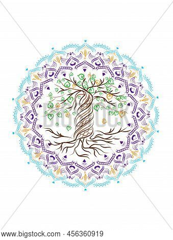 The Illustration On The Theme Of The Yoga And Meditation.