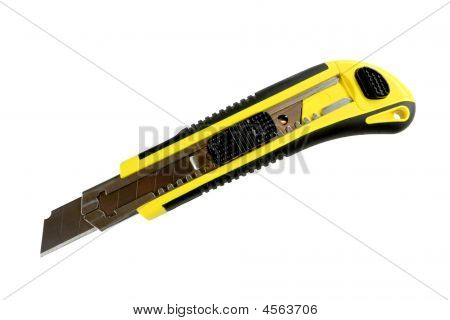 Paperknife com punho amarelo