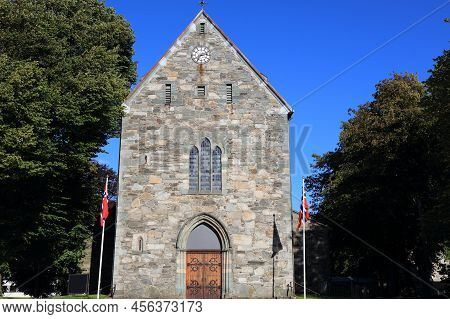 Stavanger City, Norway. Cathedral Church In The Borough Of Storhaug.