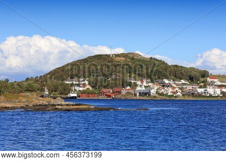 Amoy Island In Stavanger, Norway. Summer Town View With Byfjorden.