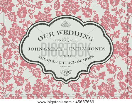 Vector Ornate Floral Frame. Easy to edit. Perfect for invitations or announcements.
