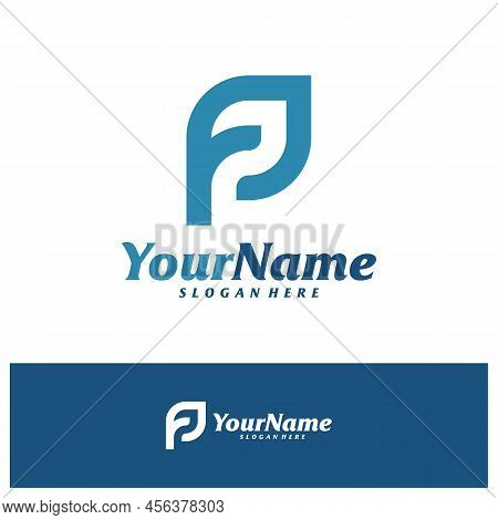 Letter Fp Logo Design Vector Template, Initial Fp Logo Concepts Illustration.