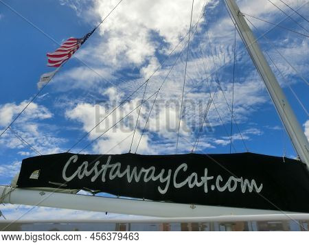 The Fragment Of Boat At The Caribbean Sea At Honeymoon Beach On St. Thomas, Usvi In Us Virgin Island