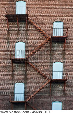 The Historic Brick Pepperell Center Or Former Mill Building In The Town Of Biddeford Maine Usa