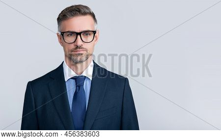 Grizzle Lawyer Wearing Glasses And Business Suit