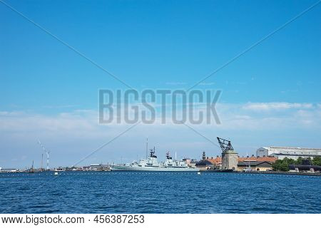 Naval Station Holmen And Peder Skram Class Frigate, Royal Danish Navy, Copenhagen, Denmark.