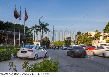 Kuala Lumpur, Malaysia - June 8, 2022: The New Second Tallest Building In The World, Merdeka 118. Th