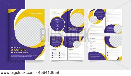 School Brochure, Admission Brochure Design, Back To School Brochure, Course Brochure, 8 Page Brochur
