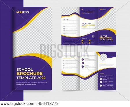 Trifold School Brochure, Trifold Brochure, School Brochure, School Admission Brochure, Back To Schoo