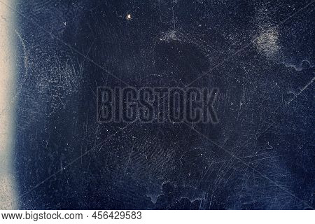 Blank Grained Toned Film Strip Texture Background With Heavy Grain, Dust And Light Leak
