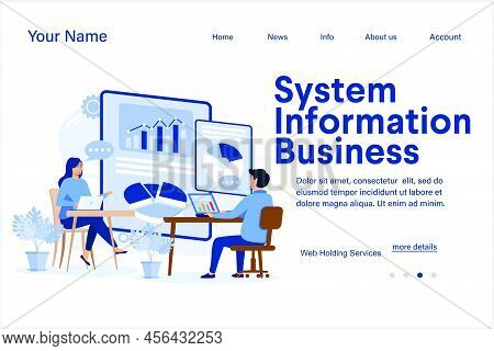 Business Information System Abstract Concept Vector Illustration. It Infrastructure, Business Enterp