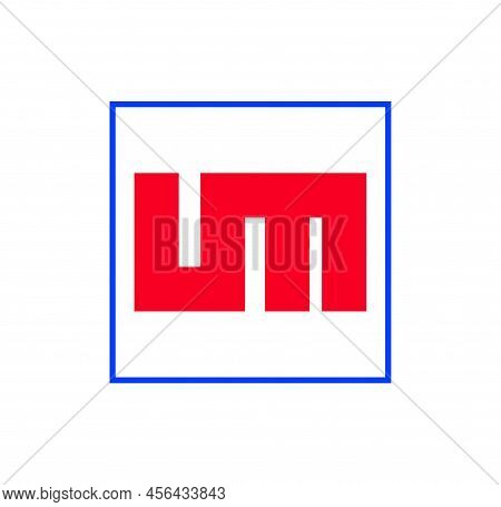 Um Company Name Initial Letters Monogram. Um