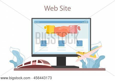 Travel Agency Online Service Or Platform. Transfer, Tourists Transportation