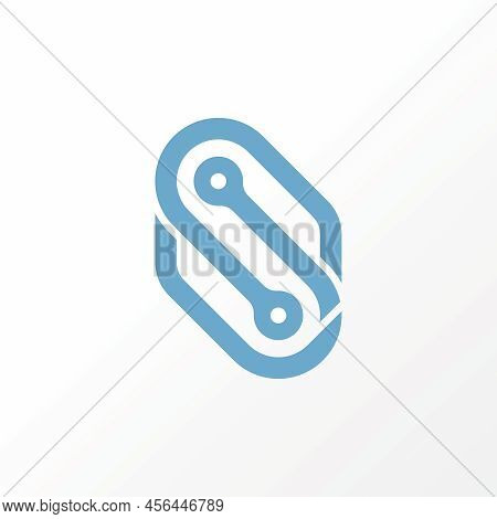 Simple And Unique Letter Or Word S Font On Flip Or Backwards With Tech Image Graphic Icon Logo Desig