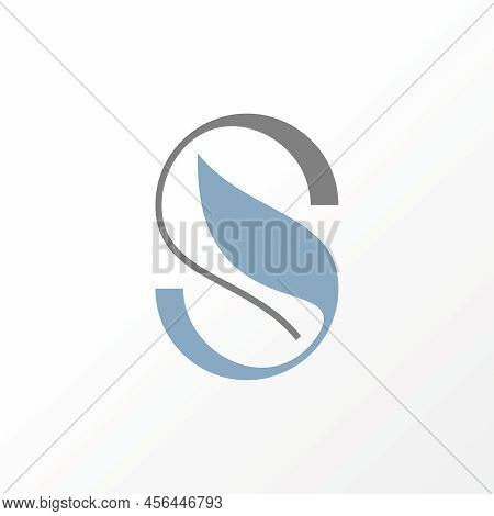 Simple And Unique Letter Or Word S Font On Flip Or Backwards And Leaf Image Graphic Icon Logo Design