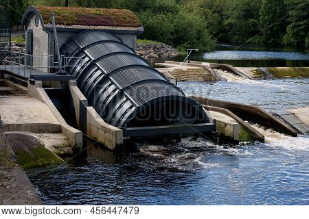 Small Hydro Electric Power Plant In A Rural River