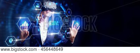 Eim Enterprise Information Management  System. Business Technology Concept.