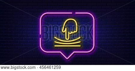 Neon Light Speech Bubble. Elastic Line Icon. Resilience Material Sign. Neon Light Background. Elasti