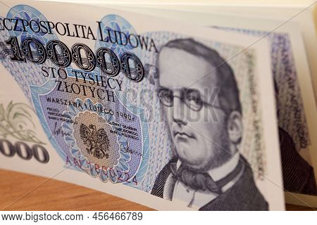 Old Polish Money - 100000 Zloty A Business Background