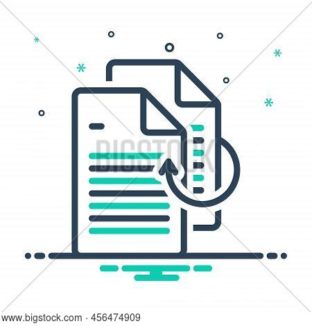 Mix Icon For Reprint File Document Connect Refresh Copy Duplicate Paper Photocopy