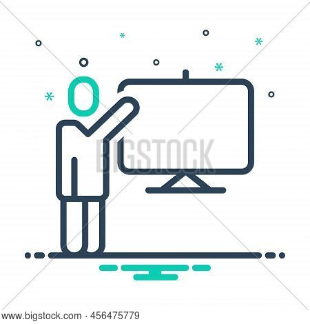 Mix Icon For Demo Affectedness Exhibition Show Tryout Trial Concept Lecture Human