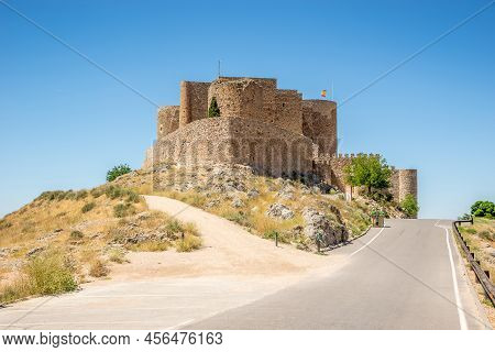 View At The La Muela Castle Near Consuegra Town In Spain