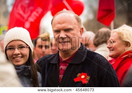 Mosca - 1 maggio: Gennady Zyuganov (è un politico russo, primo segretario del partito comunista di